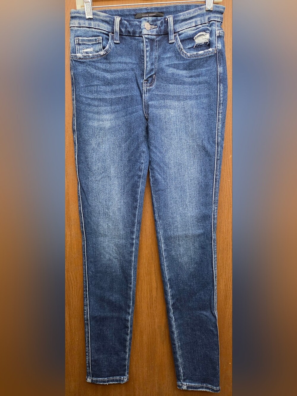 Flying Monkey Women's Skinny Jeans in Mid Blue Wash